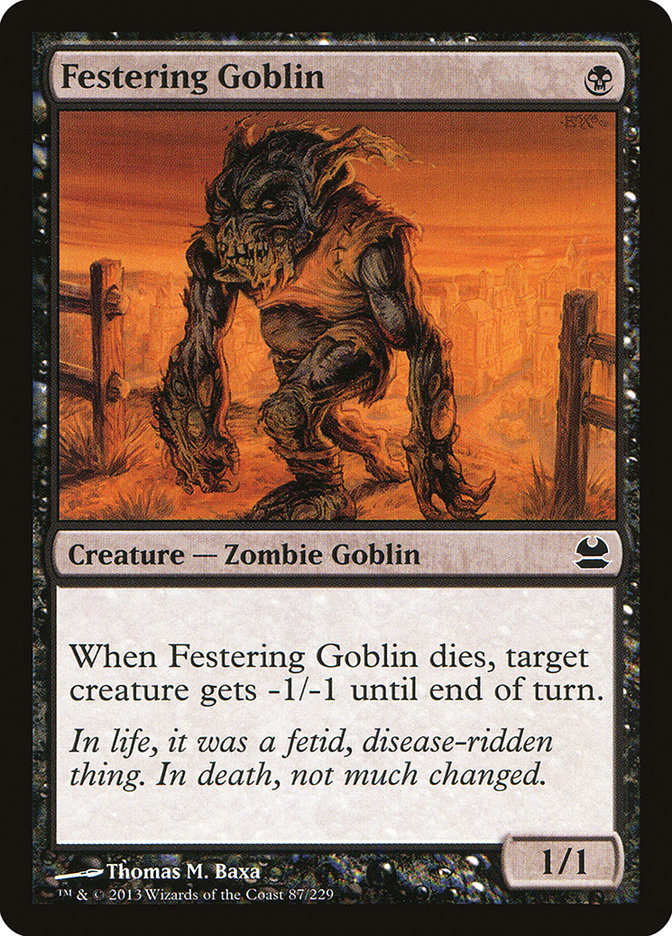{C} Festering Goblin [Modern Masters][MMA 087]