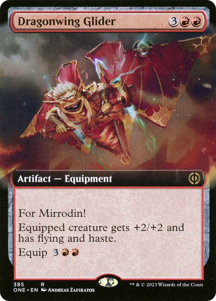 {@R} Dragonwing Glider (Extended Art) [Phyrexia: All Will Be One][ONE 385]