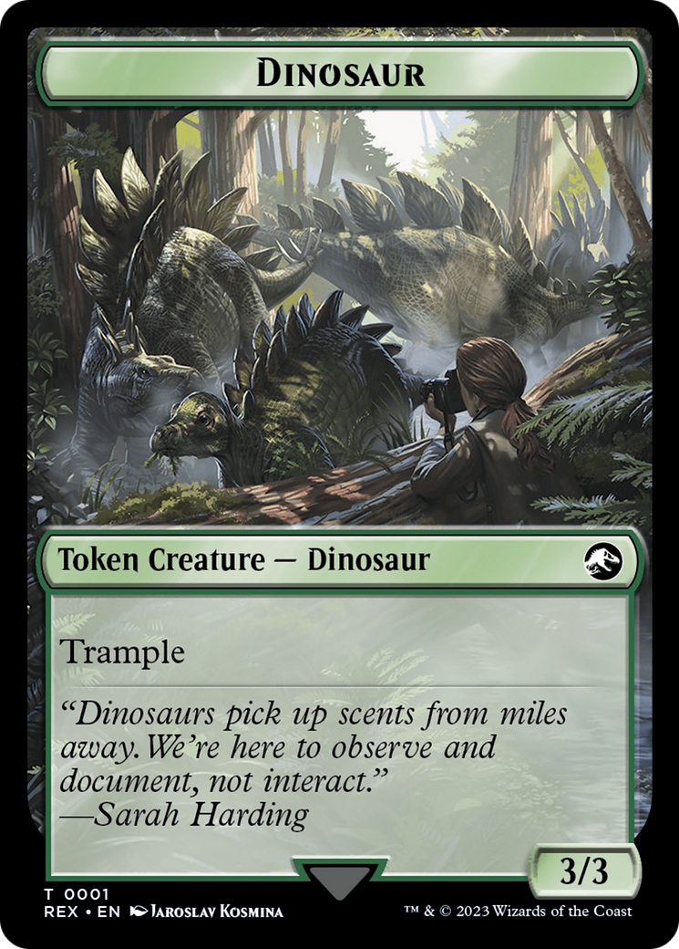 {T} Copy // Dinosaur (0001) Double-Sided Token [The Lost Caverns of Ixalan Tokens][TLCI 1//1]