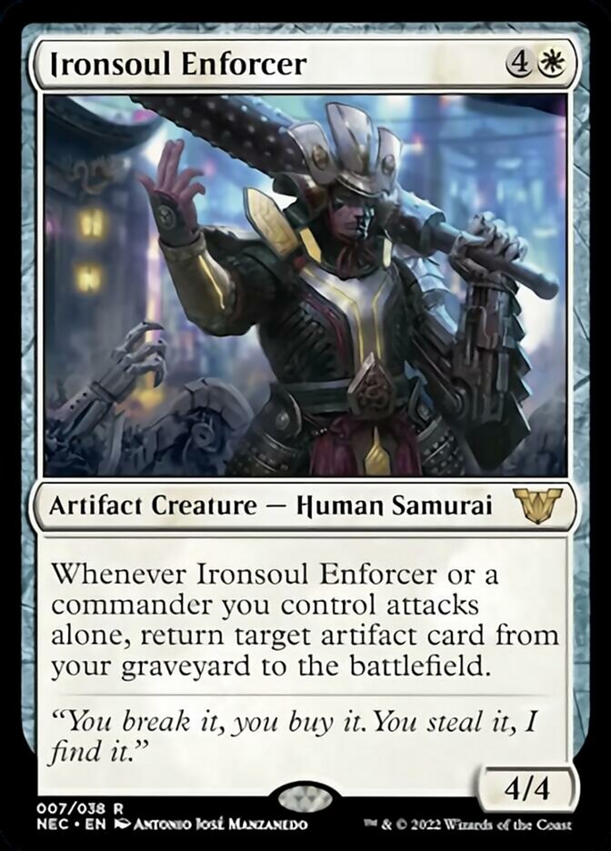{R} Ironsoul Enforcer [Kamigawa: Neon Dynasty Commander][NEC 007]