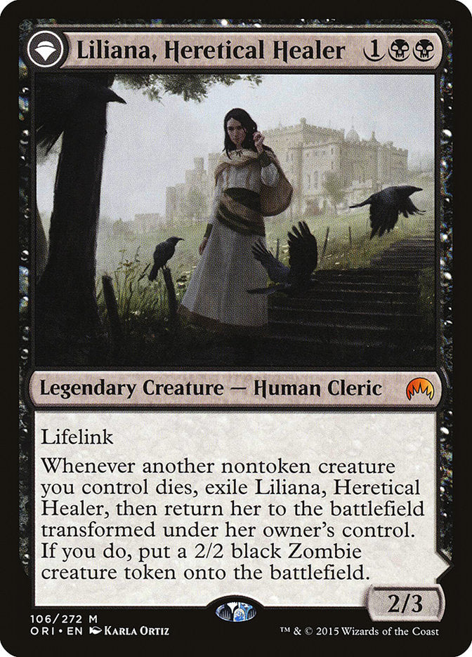 {R} Liliana, Heretical Healer // Liliana, Defiant Necromancer [Magic Origins][ORI 106]