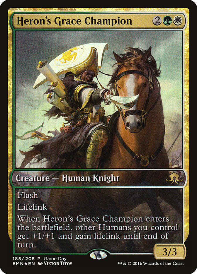 {R} Heron's Grace Champion (Game Day) [Eldritch Moon Promos][PA EMN 185]