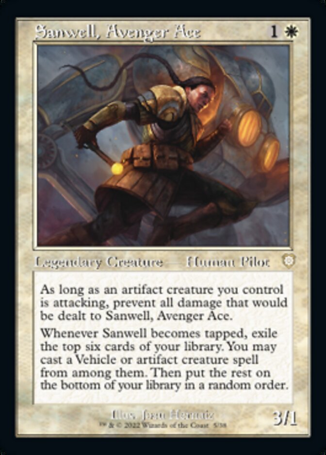 {R} Sanwell, Avenger Ace (Retro) [The Brothers' War Commander][BRC 005]