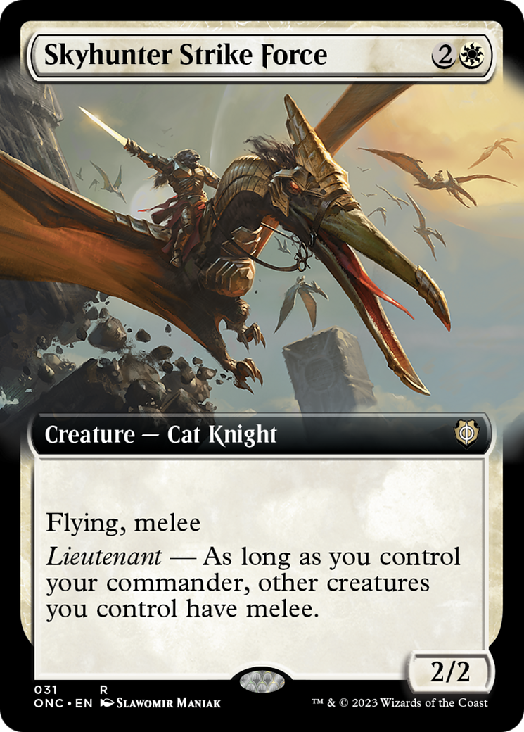 {R} Skyhunter Strike Force (Extended Art) [Phyrexia: All Will Be One Commander][ONC 031]