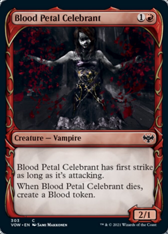 {@C} Blood Petal Celebrant (Showcase Fang Frame) [Innistrad: Crimson Vow][VOW 303]