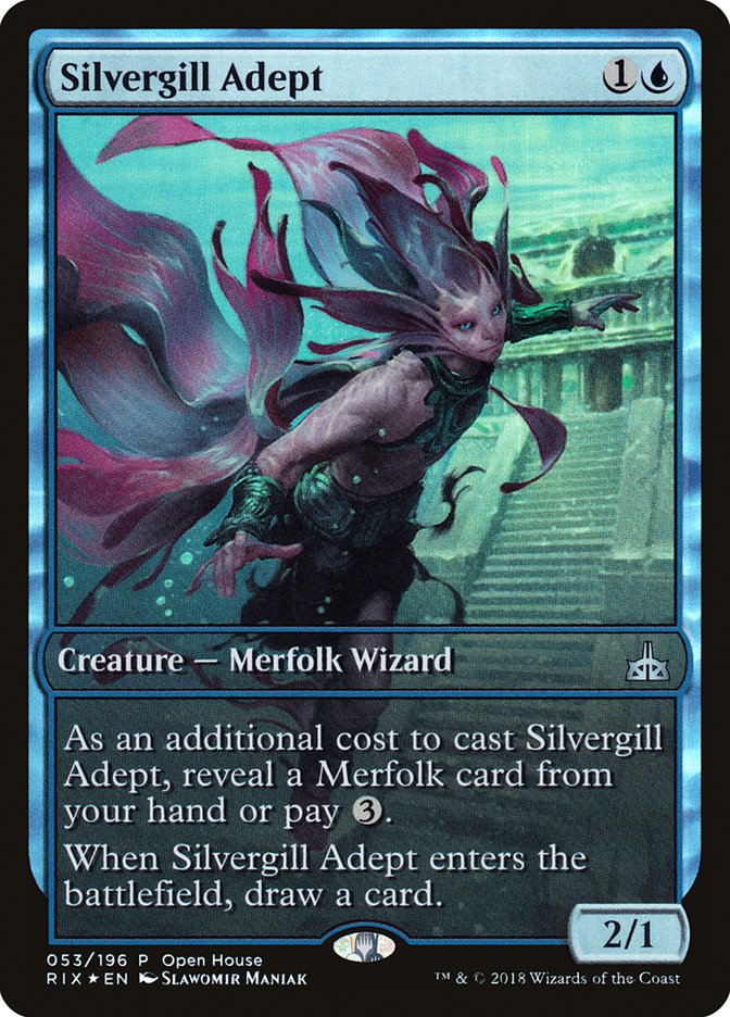 {C} Silvergill Adept (Open House) (Extended Art) [Rivals of Ixalan Promos][PA RIX 053]