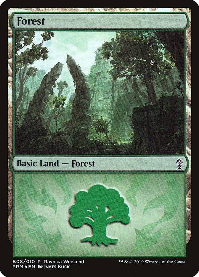 {B}[PA PRM B08] Forest (B08) [Ravnica Allegiance Guild Kit]