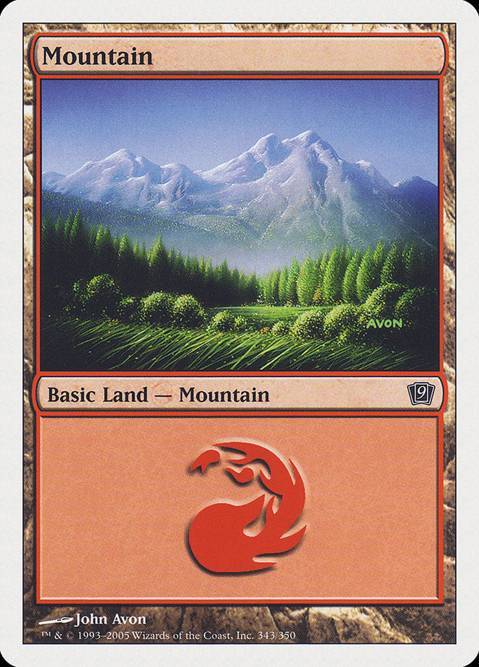 {B}[9ED 343] Mountain (343) [Ninth Edition]