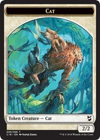 {T} Cat // Soldier Double-sided Token [Commander 2018 Tokens][TC18 005]