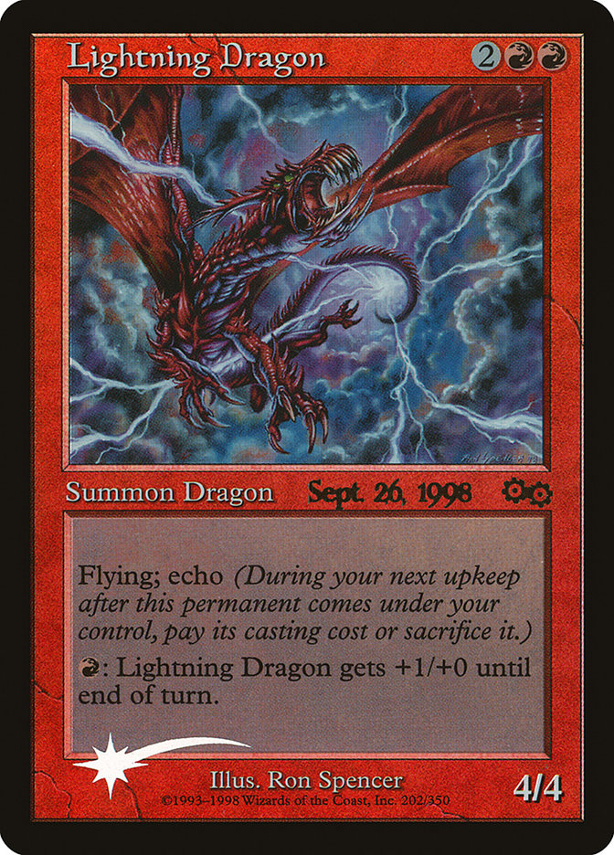 {R} Lightning Dragon [Urza's Saga Promos][PA USG 202]