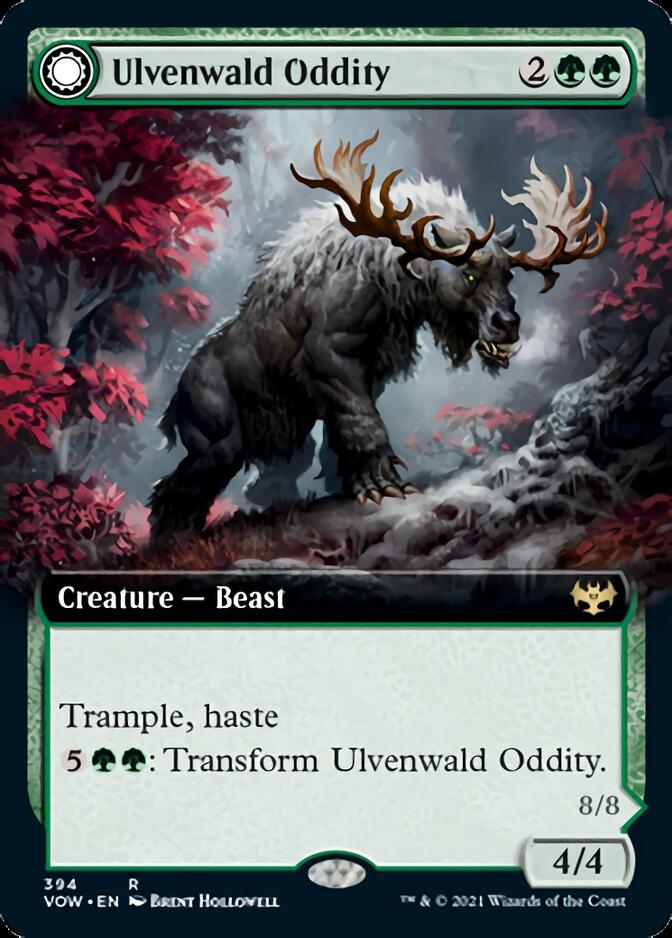 {@R} Ulvenwald Oddity // Ulvenwald Behemoth (Extended Art) [Innistrad: Crimson Vow][VOW 394]