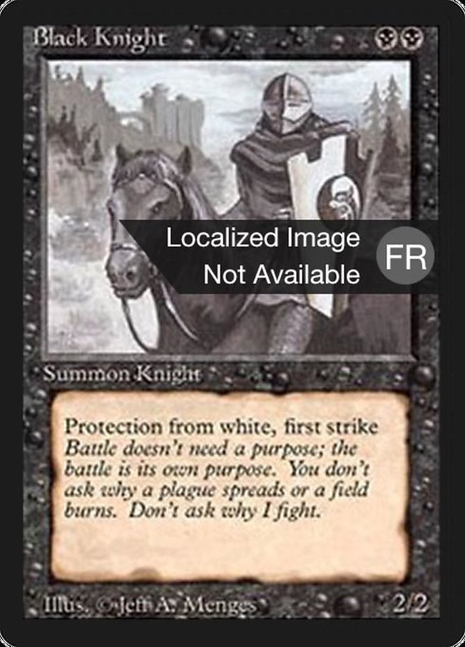{F} Black Knight [Foreign Black Border][FBB 3ED 095]