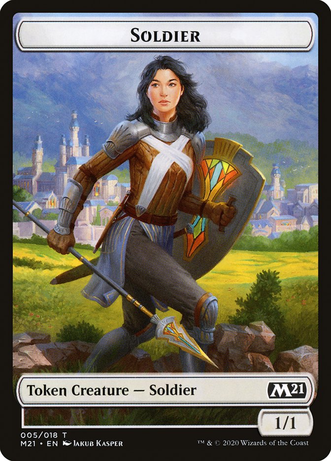 {T} Construct // Soldier Double-sided Token [Core Set 2021 Tokens][TM21 014]