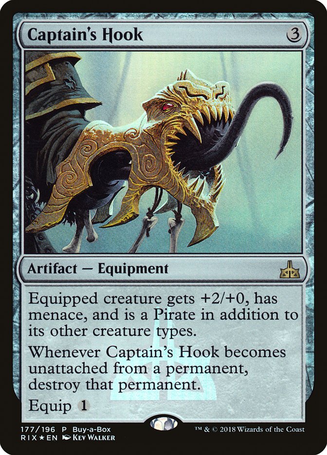 {R} Captain's Hook (Buy-A-Box) [Rivals of Ixalan Promos][PA RIX 177]