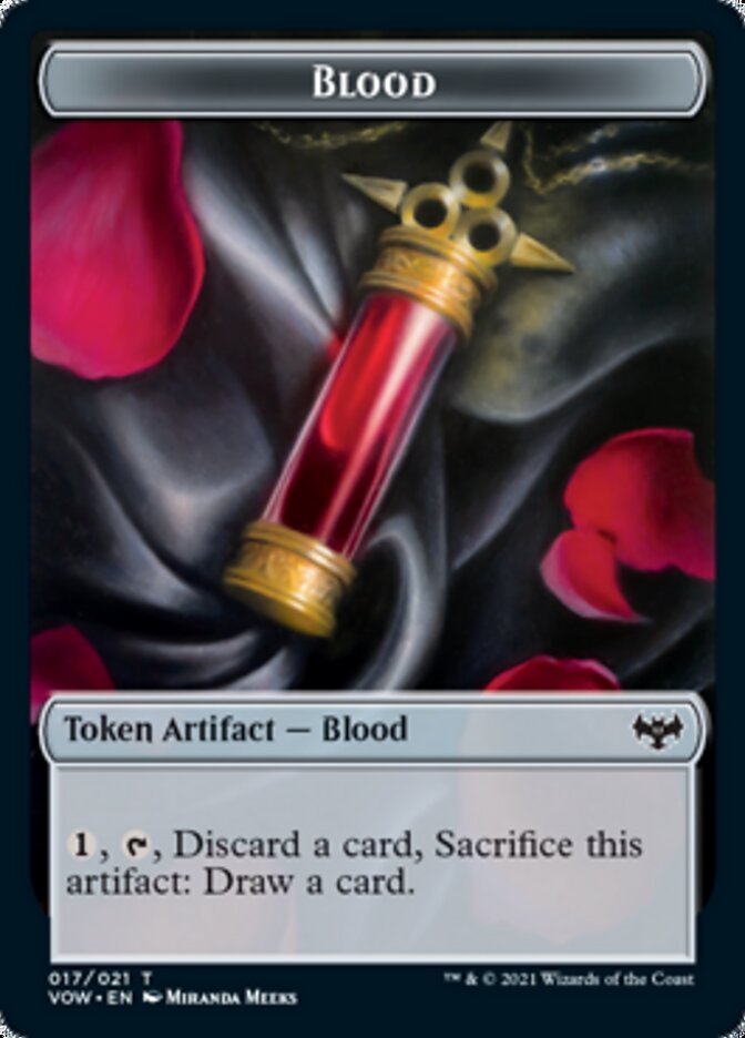 {T} Blood // Vampire (016) Double-sided Token [Innistrad: Crimson Vow Tokens][TVOW 017]