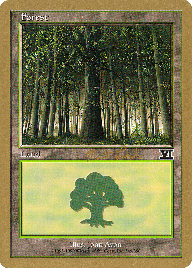 {B}[GB WC99 ML349] Forest (ml349) (Matt Linde) [World Championship Decks 1999]