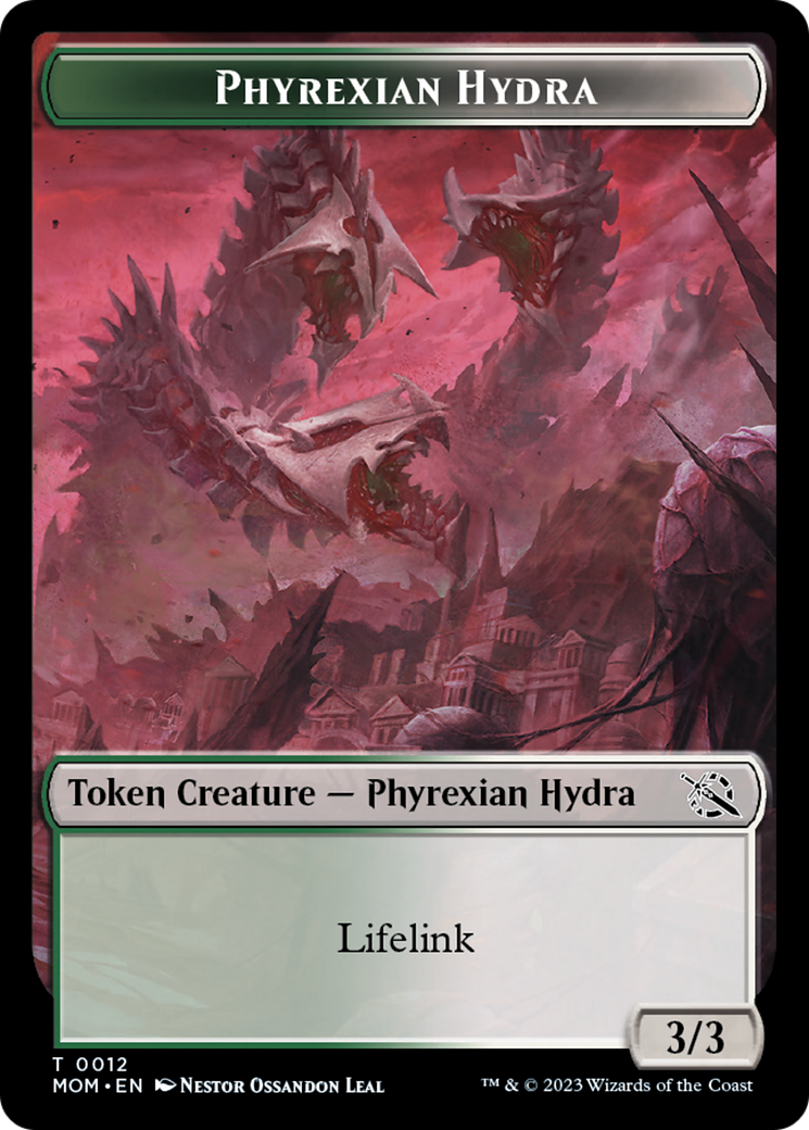 {T} Elemental (2) // Phyrexian Hydra (12) Double-Sided Token [March of the Machine Tokens][TMOM 2//12]