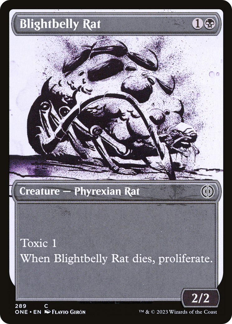 {@C} Blightbelly Rat (Showcase Ichor) [Phyrexia: All Will Be One][ONE 289]