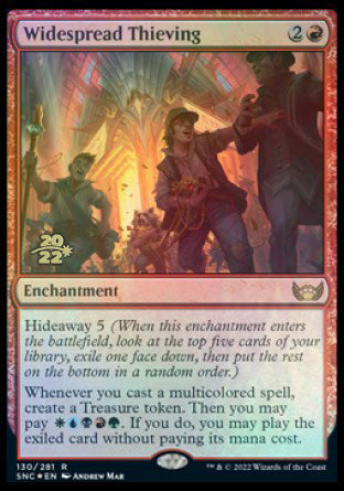 {@R} Widespread Thieving [Streets of New Capenna Prerelease Promos][PR SNC 130]