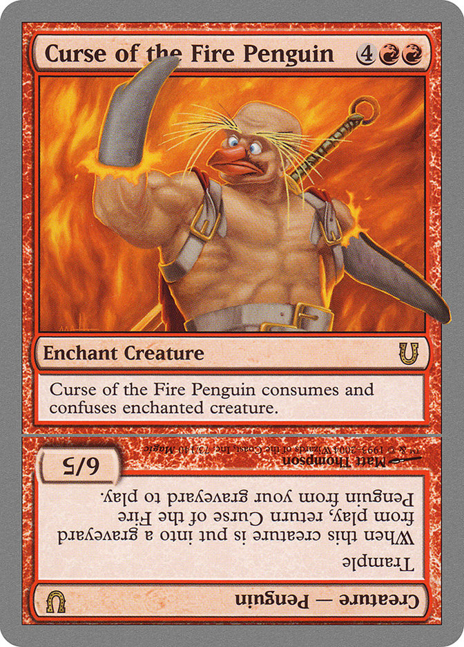 {R} Curse of the Fire Penguin // Curse of the Fire Penguin Creature [Unhinged][UNH 073]