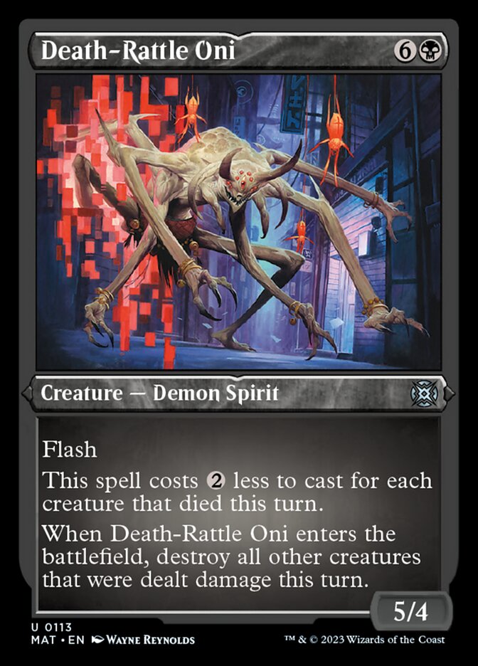 {@C} Death-Rattle Oni (Foil Etched) [March of the Machine: The Aftermath][MAT 113]