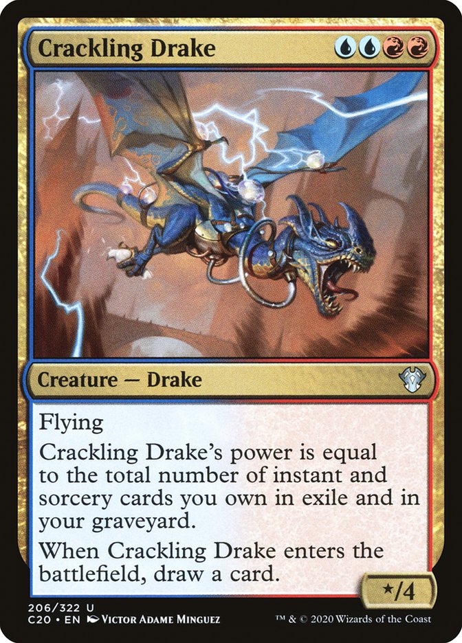 {C} Crackling Drake [Commander 2020][C20 206]