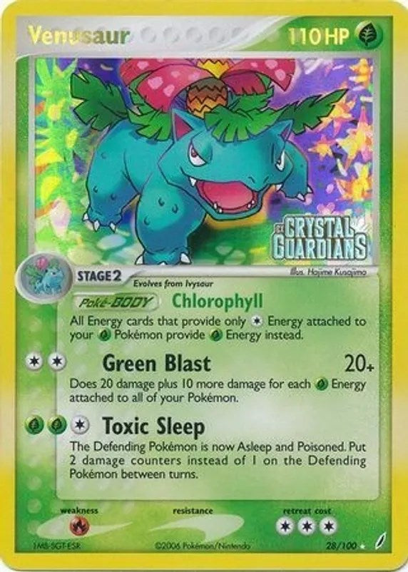 [PKM] Venusaur (028/100) (Prerelease) [EX: Crystal Guardians]