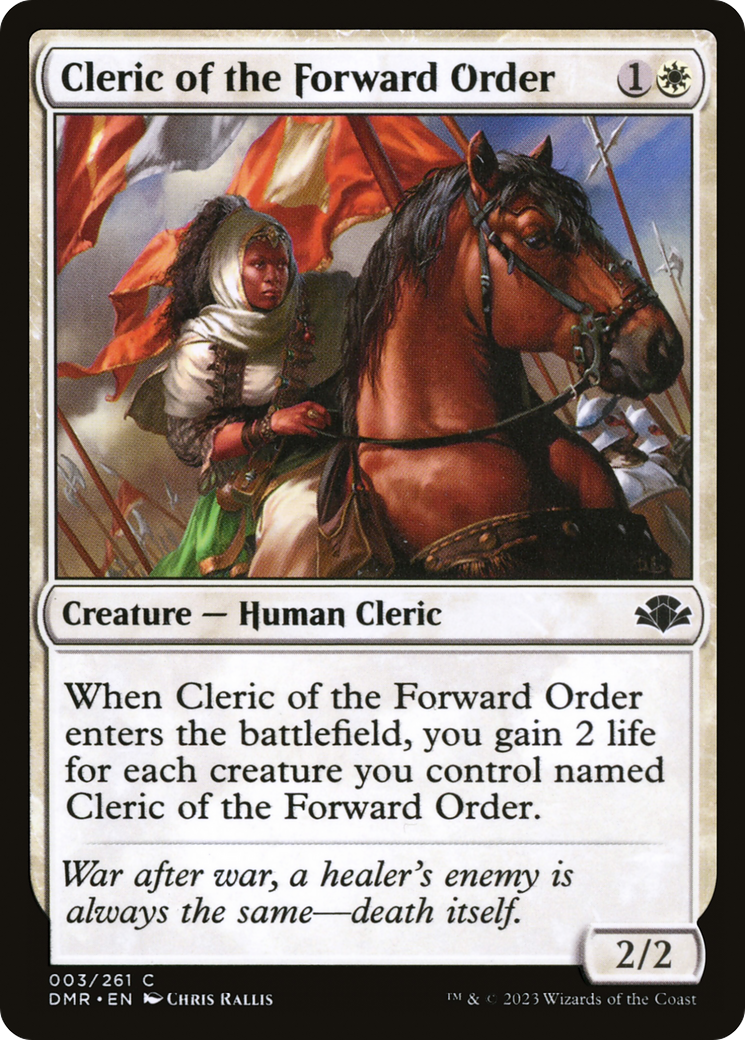 {C} Cleric of the Forward Order [Dominaria Remastered][DMR 003]