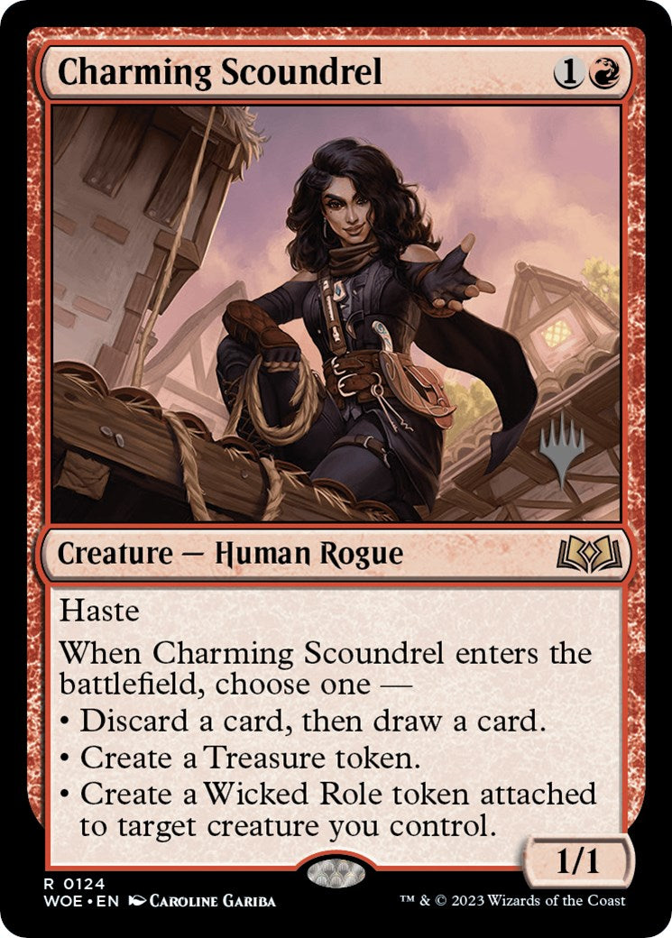 {@R} Charming Scoundrel (Promo Pack) [Wilds of Eldraine Promos][PP WOE 124]