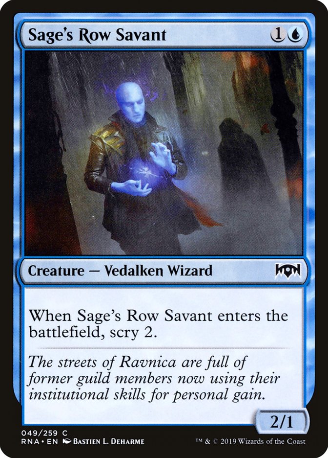 {C} Sage's Row Savant [Ravnica Allegiance][RNA 049]