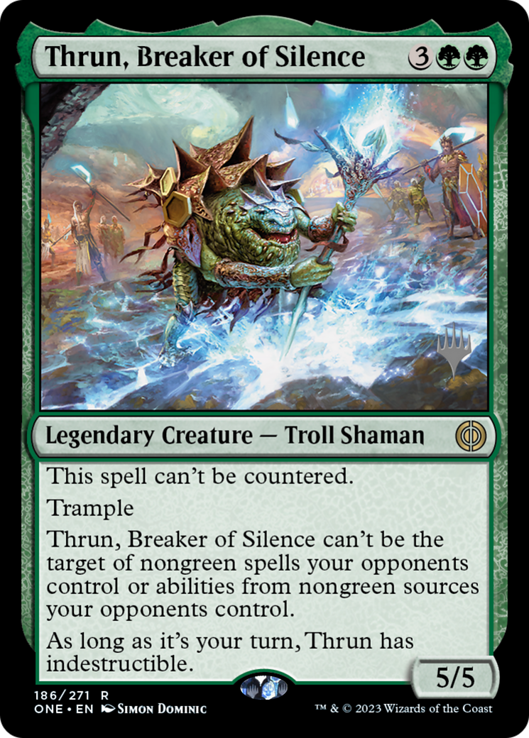 {@R} Thrun, Breaker of Silence (Promo Pack) [Phyrexia: All Will Be One Promos][PP ONE 186]