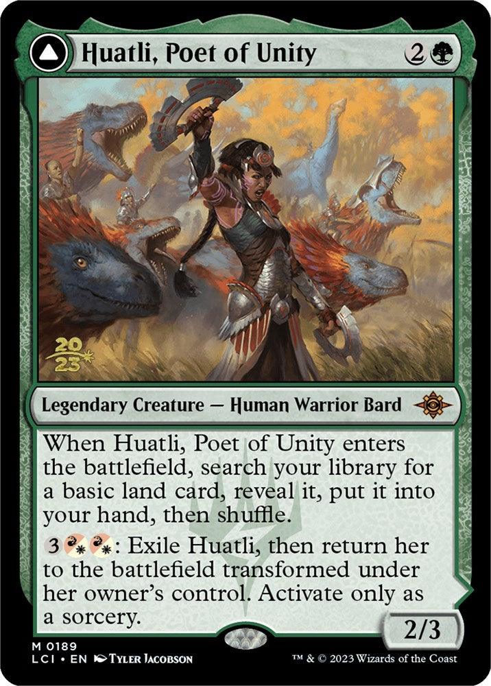 {@@LCI-R} Huatli, Poet of Unity // Roar of the Fifth People [The Lost Caverns of Ixalan Prerelease Cards][PR LCI 189]