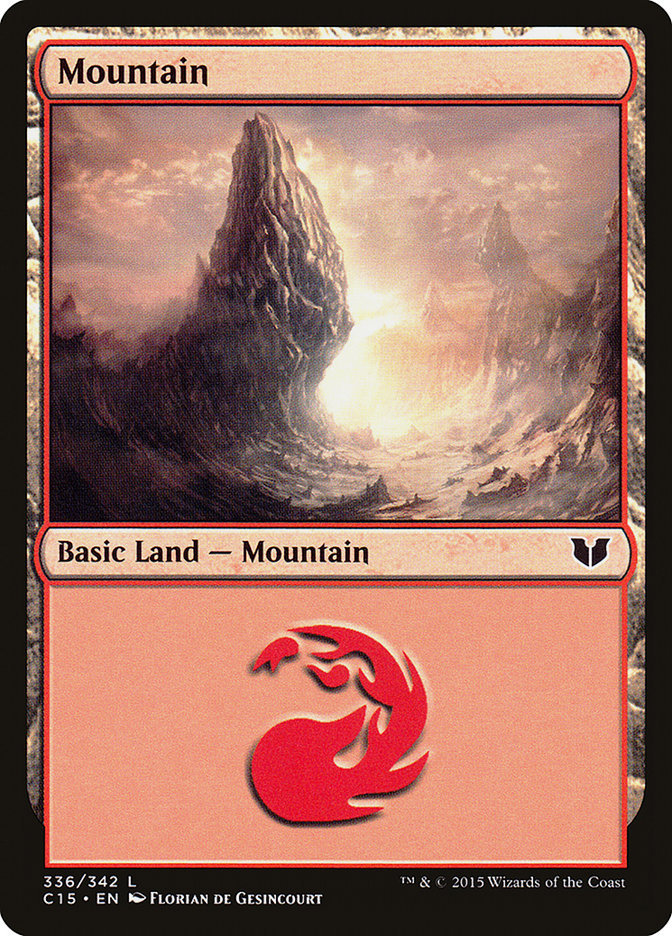 {B}[C15 336] Mountain (336) [Commander 2015]