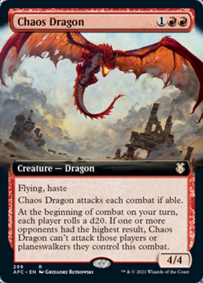 {R} Chaos Dragon (Extended Art) [Dungeons & Dragons: Adventures in the Forgotten Realms Commander][AFC 299]