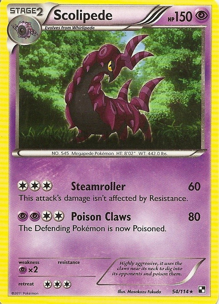 [PKM] Scolipede (54/114) (Cracked Ice Holo) [Black & White: Dragons Exalted]