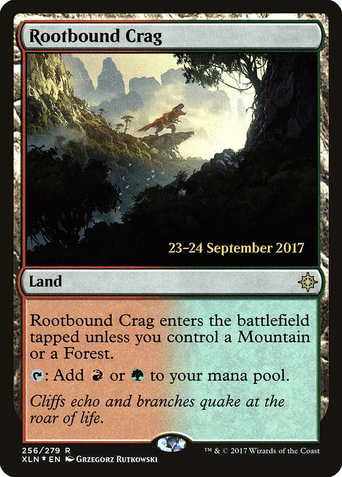 {R} Rootbound Crag [Ixalan Prerelease Promos][PR XLN 256]