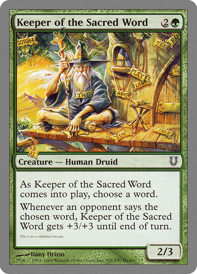 {C} Keeper of the Sacred Word [Unhinged][UNH 101]