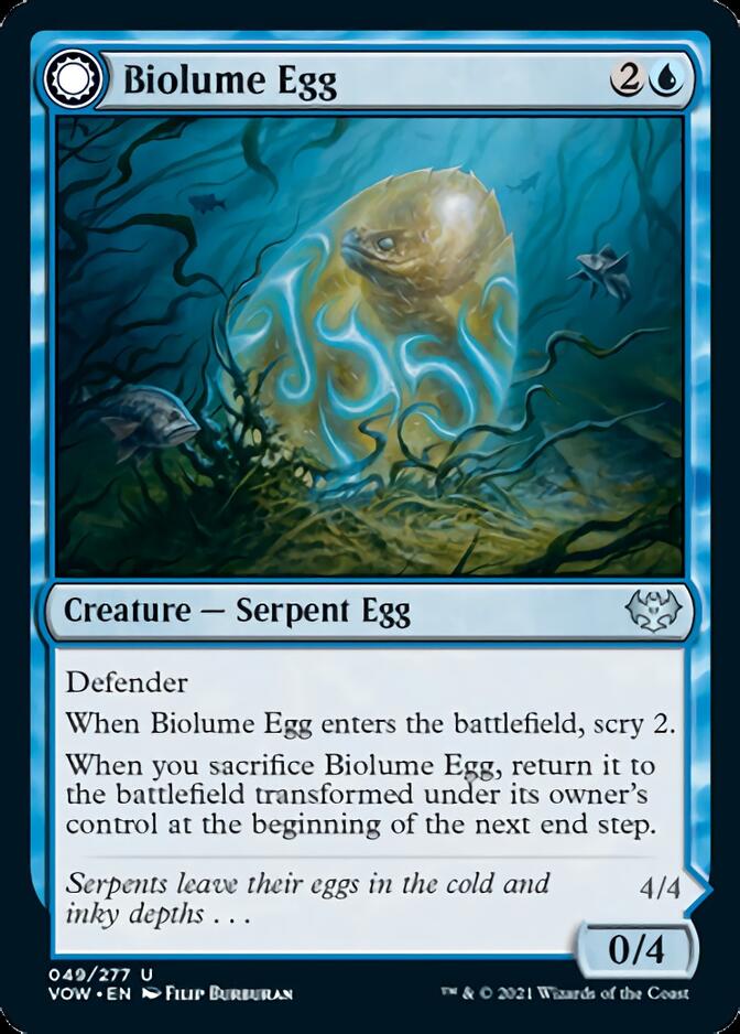 {@C} Biolume Egg // Biolume Serpent [Innistrad: Crimson Vow][VOW 049]