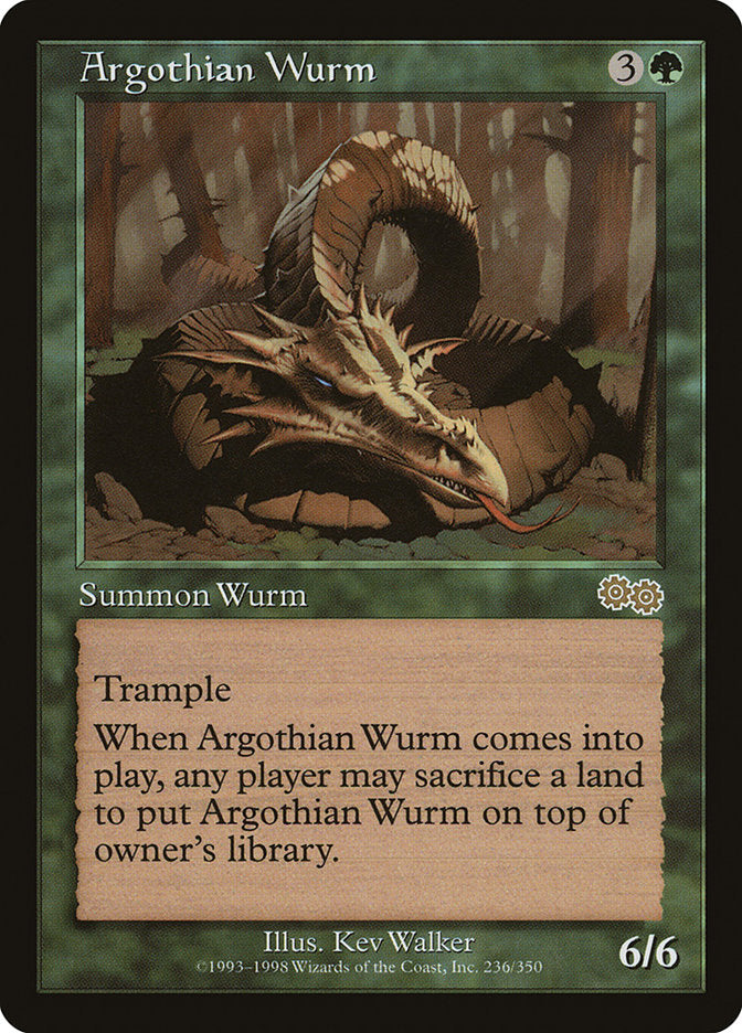 {R} Argothian Wurm [Urza's Saga][USG 236]