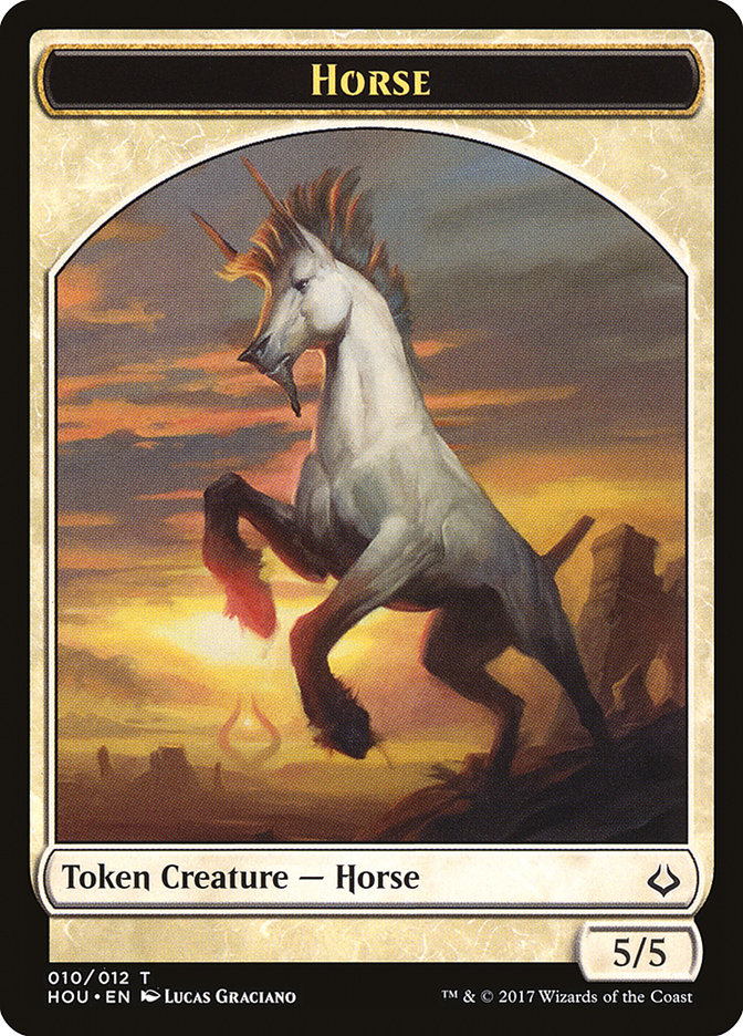 {T} Adorned Pouncer // Horse Double-sided Token [Hour of Devastation Tokens][THOU 001]