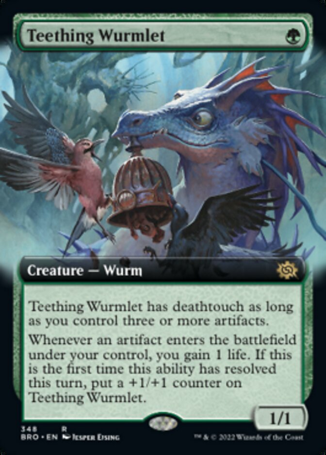 {@R} Teething Wurmlet (Extended Art) [The Brothers' War][BRO 348]