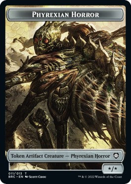 {T} Servo // Phyrexian Horror Double-Sided Token [The Brothers' War Commander Tokens][TBRC 000]