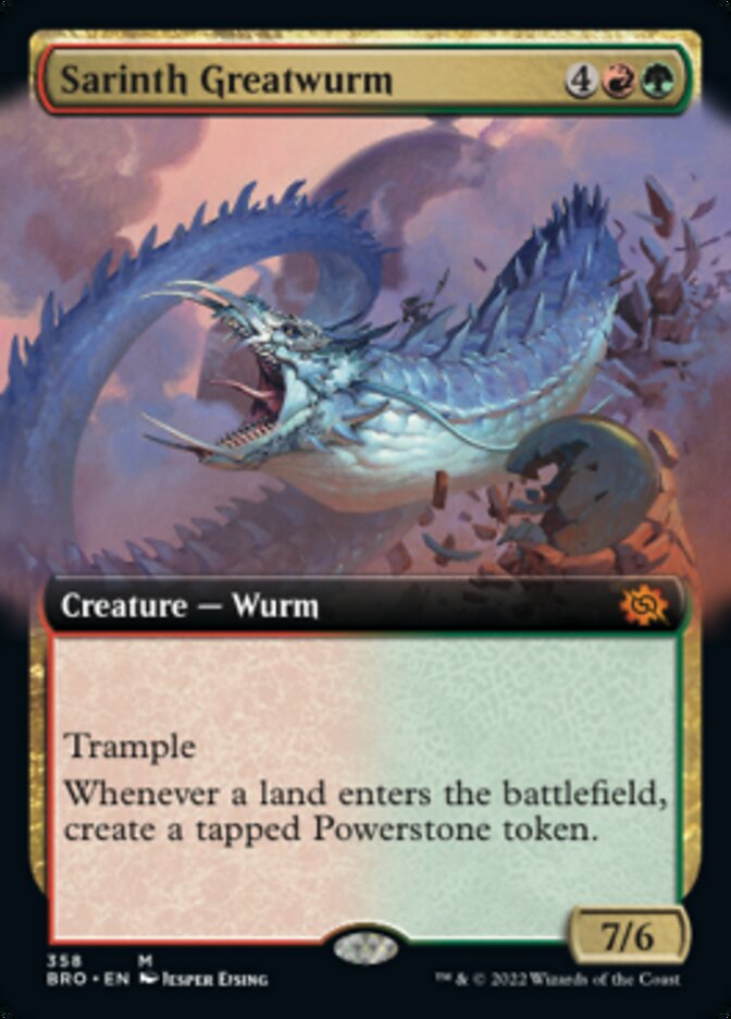 {@R} Sarinth Greatwurm (Extended Art) [The Brothers' War][BRO 358]