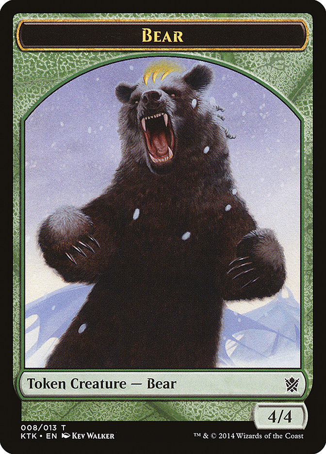 {T} Bear Token [Khans of Tarkir Tokens][TKTK 008]