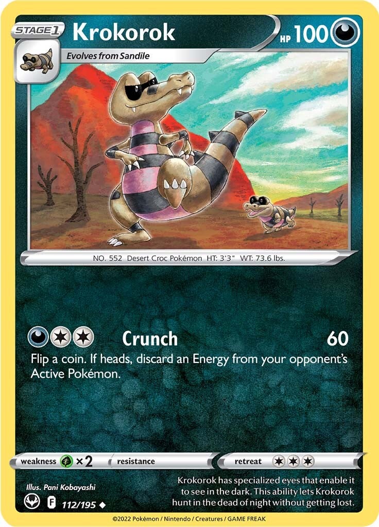 [PKM] Krokorok (112/195) [Sword & Shield: Silver Tempest]