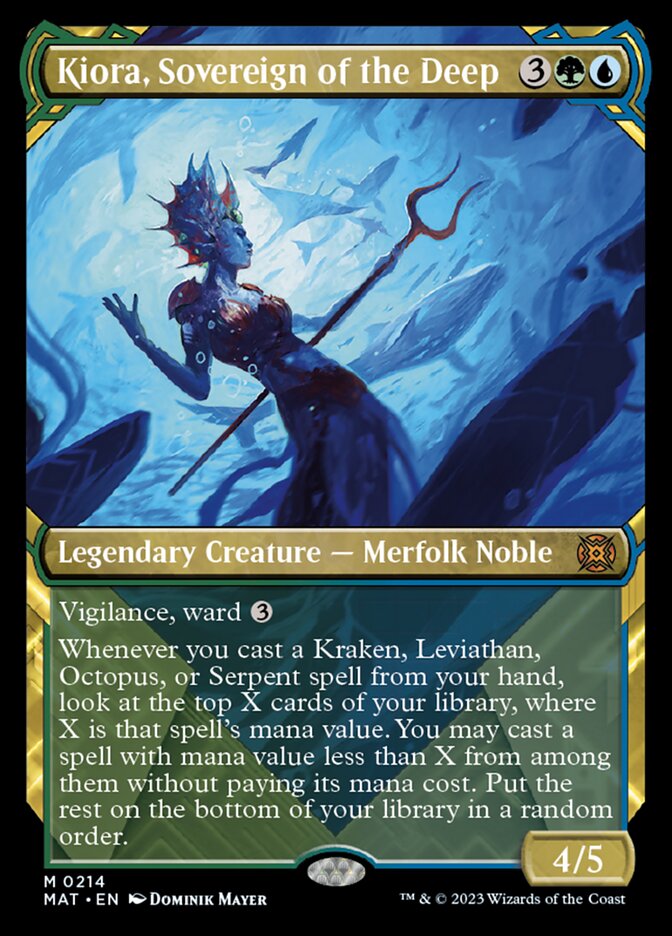 {@R} Kiora, Sovereign of the Deep (Showcase Halo Foil) [March of the Machine: The Aftermath][MAT 214]