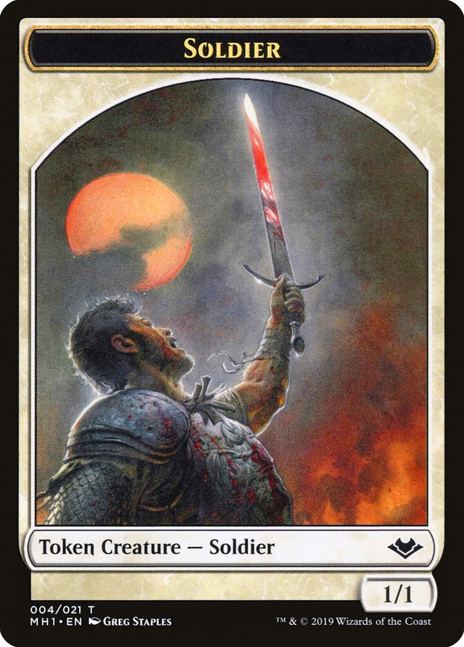 {T} Angel (002) // Soldier (004) Double-sided Token [Modern Horizons Tokens][TMH1 002]