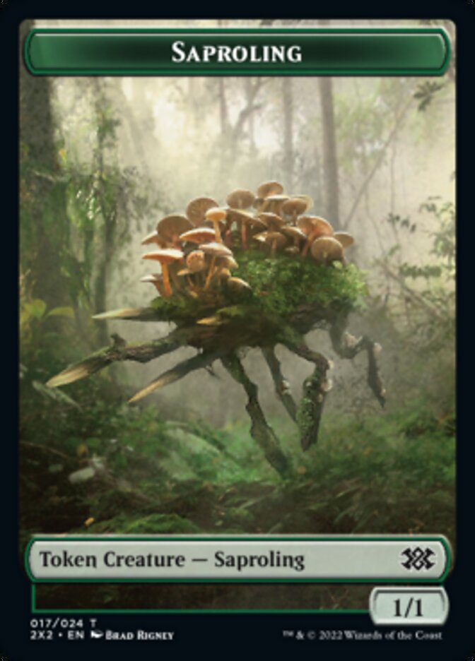 {T} Saproling // Spirit Double-sided Token [Double Masters 2022 Tokens][T2X2 17//8]