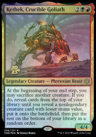 {@R} Kethek, Crucible Goliath [Phyrexia: All Will Be One Prerelease Promos][PR ONE 206]