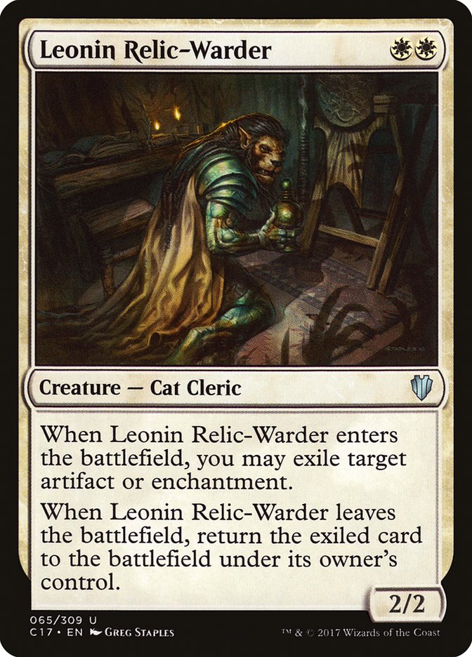 {C} Leonin Relic-Warder [Commander 2017][C17 065]